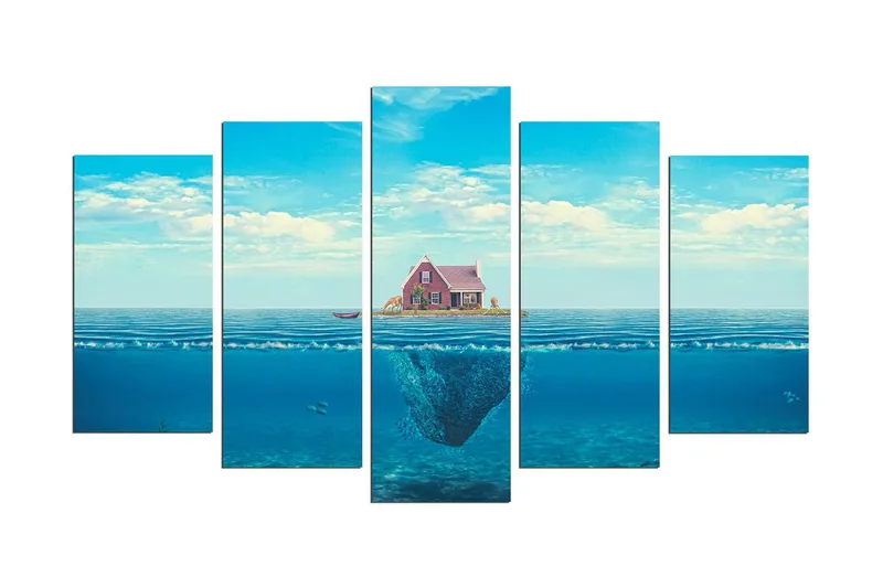 Koristeellinen MDF Maalaus (5 kpl) - Sisustustuotteet - Taulu & taide - Canvas-taulu