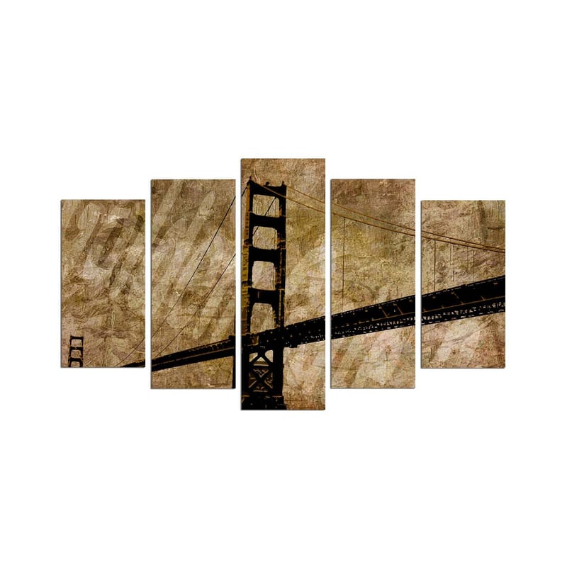 Koristeellinen MDF-maalaus 5-os 20x60 cm, Monivärinen