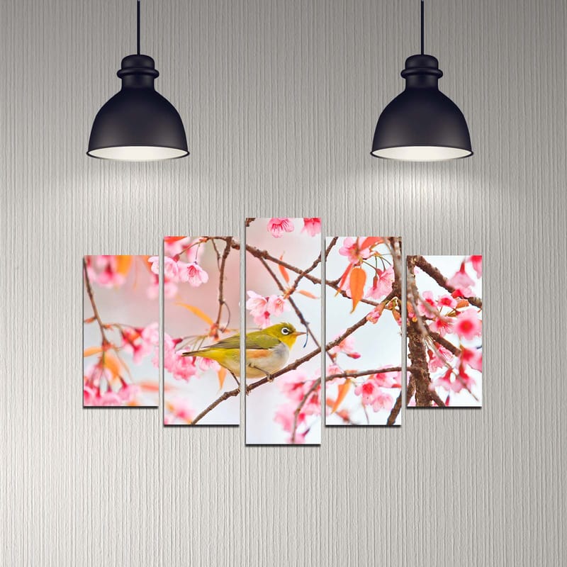 Koristeellinen MDF-maalaus 5-os 20x60 cm - Monivärinen - Sisustustuotteet - Taulu & taide - Canvas-taulu