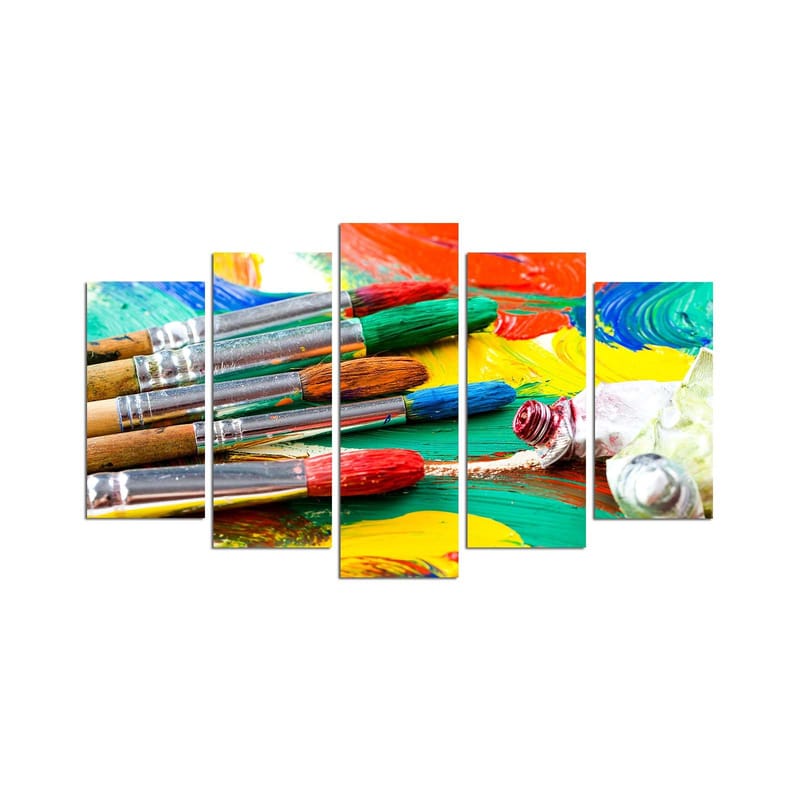 Koristeellinen MDF-maalaus 5-os 20x60 cm, Monivärinen