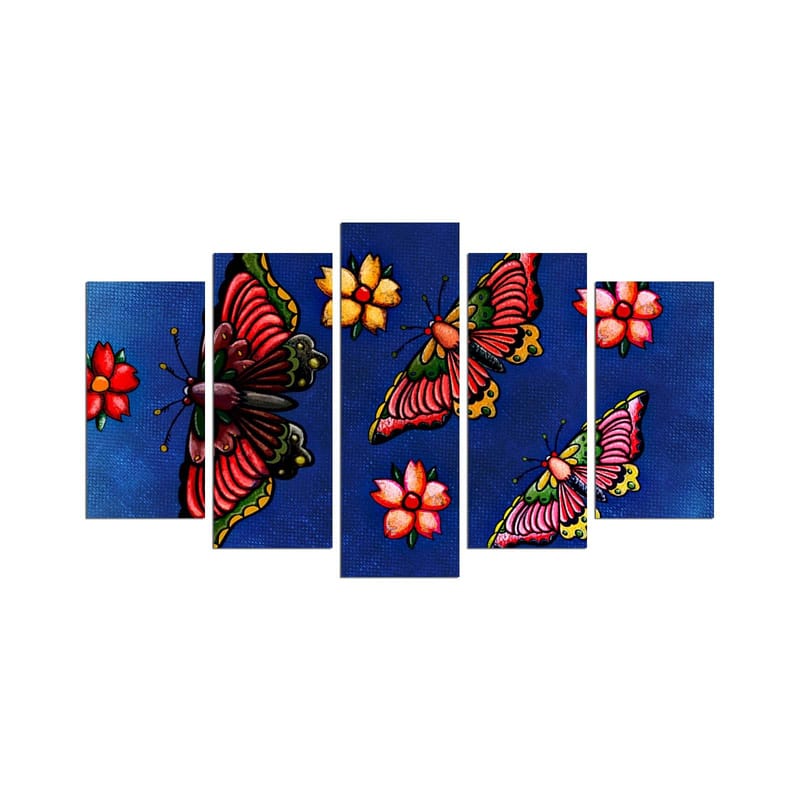 Koristeellinen MDF-maalaus 5-os 20x60 cm, Monivärinen