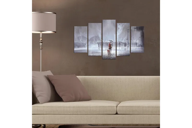 Koristeellinen MDF-maalaus 5-os 20x60 cm - Monivärinen - Sisustustuotteet - Taulu & taide - Canvas-taulu