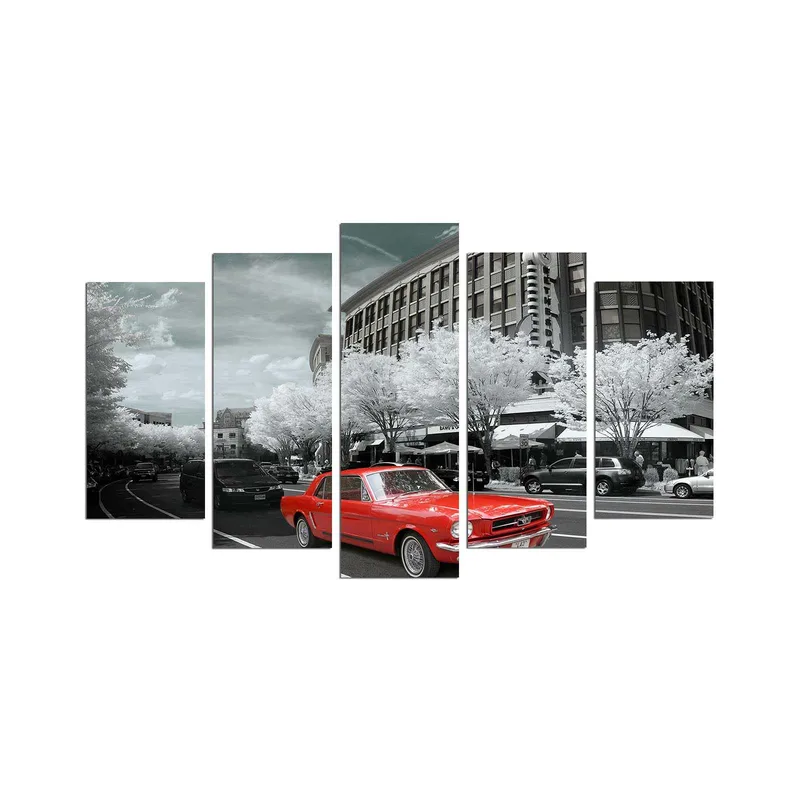 Koristeellinen MDF-maalaus 5-os 20x60 cm, Monivärinen