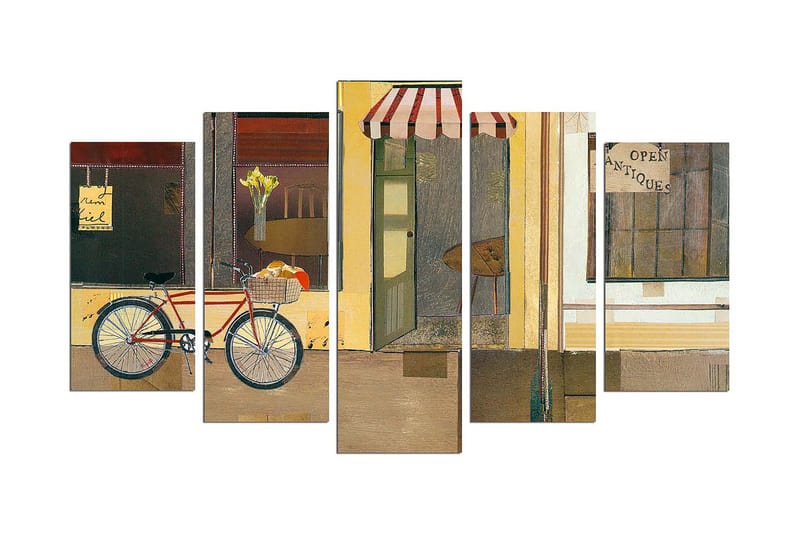 Koristeellinen MDF-maalaus 5-os 20x60 cm - Monivärinen - Sisustustuotteet - Taulu & taide - Canvas-taulu