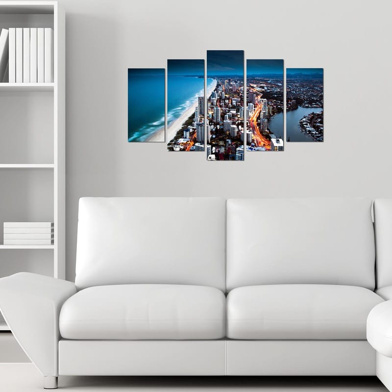 Koristeellinen MDF-maalaus 5-os 20x60 cm - Monivärinen - Sisustustuotteet - Taulu & taide - Canvas-taulu
