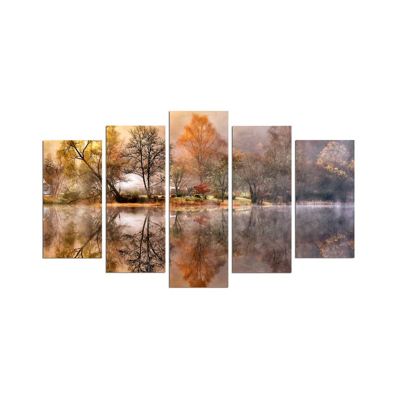 Koristeellinen MDF-maalaus 5-os 20x60 cm - Monivärinen - Sisustustuotteet - Taulu & taide - Canvas-taulu