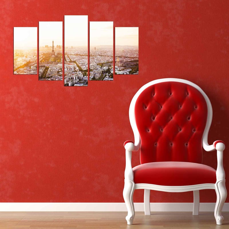 Koristeellinen MDF-maalaus 5-os 20x60 cm - Monivärinen - Sisustustuotteet - Taulu & taide - Canvas-taulu