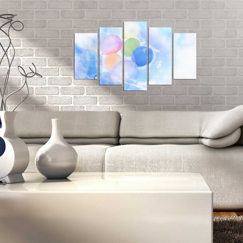 Koristeellinen MDF-maalaus 5-os 20x60 cm - Monivärinen - Sisustustuotteet - Taulu & taide - Canvas-taulu