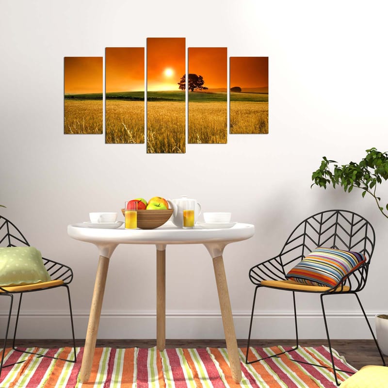 Koristeellinen MDF-maalaus 5-os 20x60 cm - Monivärinen - Sisustustuotteet - Taulu & taide - Canvas-taulu