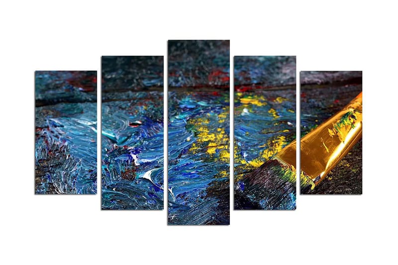 Koristeellinen MDF-maalaus 5-os 20x60 cm - Monivärinen - Sisustustuotteet - Taulu & taide - Canvas-taulu