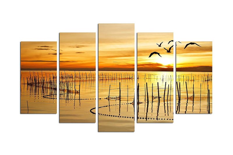 Koristeellinen MDF-maalaus 5-os 20x60 cm - Monivärinen - Sisustustuotteet - Taulu & taide - Canvas-taulu