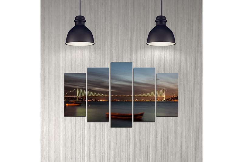 Koristeellinen MDF-maalaus 5-os 20x60 cm - Monivärinen - Sisustustuotteet - Taulu & taide - Canvas-taulu