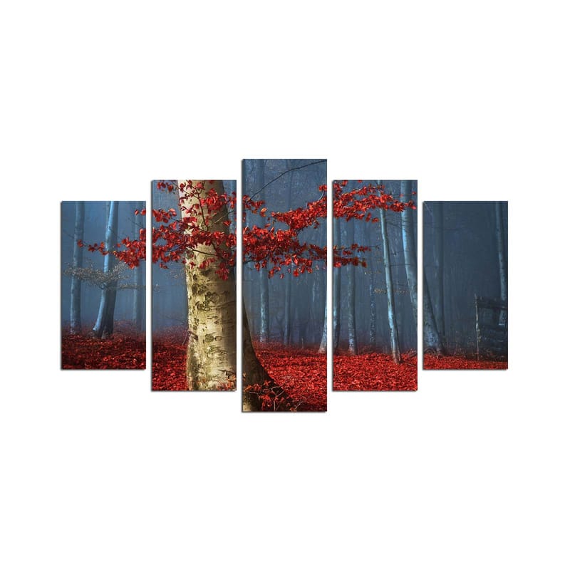 Koristeellinen MDF-maalaus 5-os 20x60 cm - Monivärinen - Sisustustuotteet - Taulu & taide - Canvas-taulu