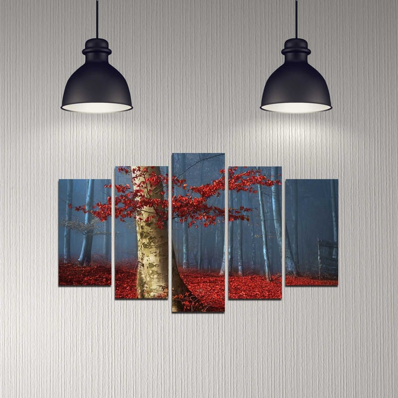 Koristeellinen MDF-maalaus 5-os 20x60 cm - Monivärinen - Sisustustuotteet - Taulu & taide - Canvas-taulu