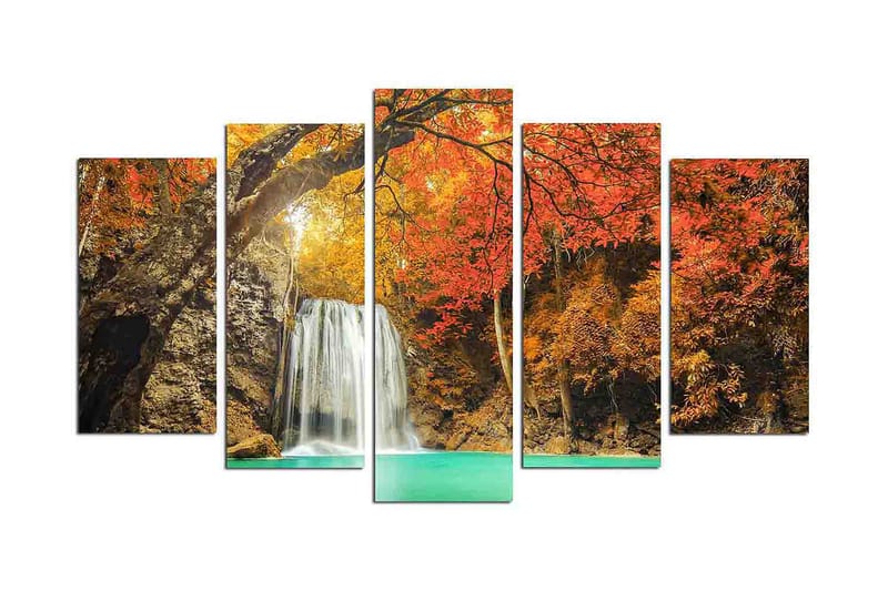 Koristeellinen MDF-maalaus 5-os 20x60 cm - Monivärinen - Sisustustuotteet - Taulu & taide - Canvas-taulu
