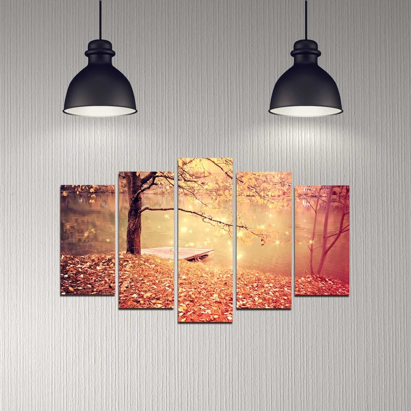 Koristeellinen MDF-maalaus 5-os 20x60 cm - Monivärinen - Sisustustuotteet - Taulu & taide - Canvas-taulu