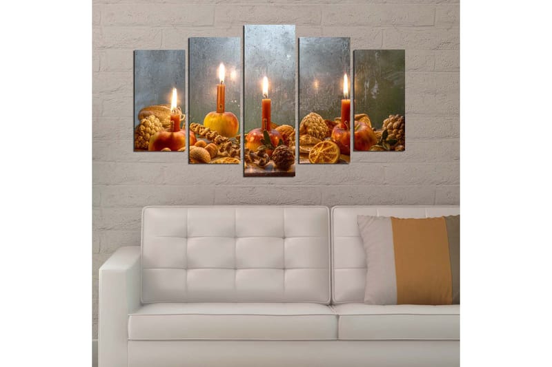 Koristeellinen MDF-maalaus 5-os 20x60 cm - Monivärinen - Sisustustuotteet - Taulu & taide - Canvas-taulu