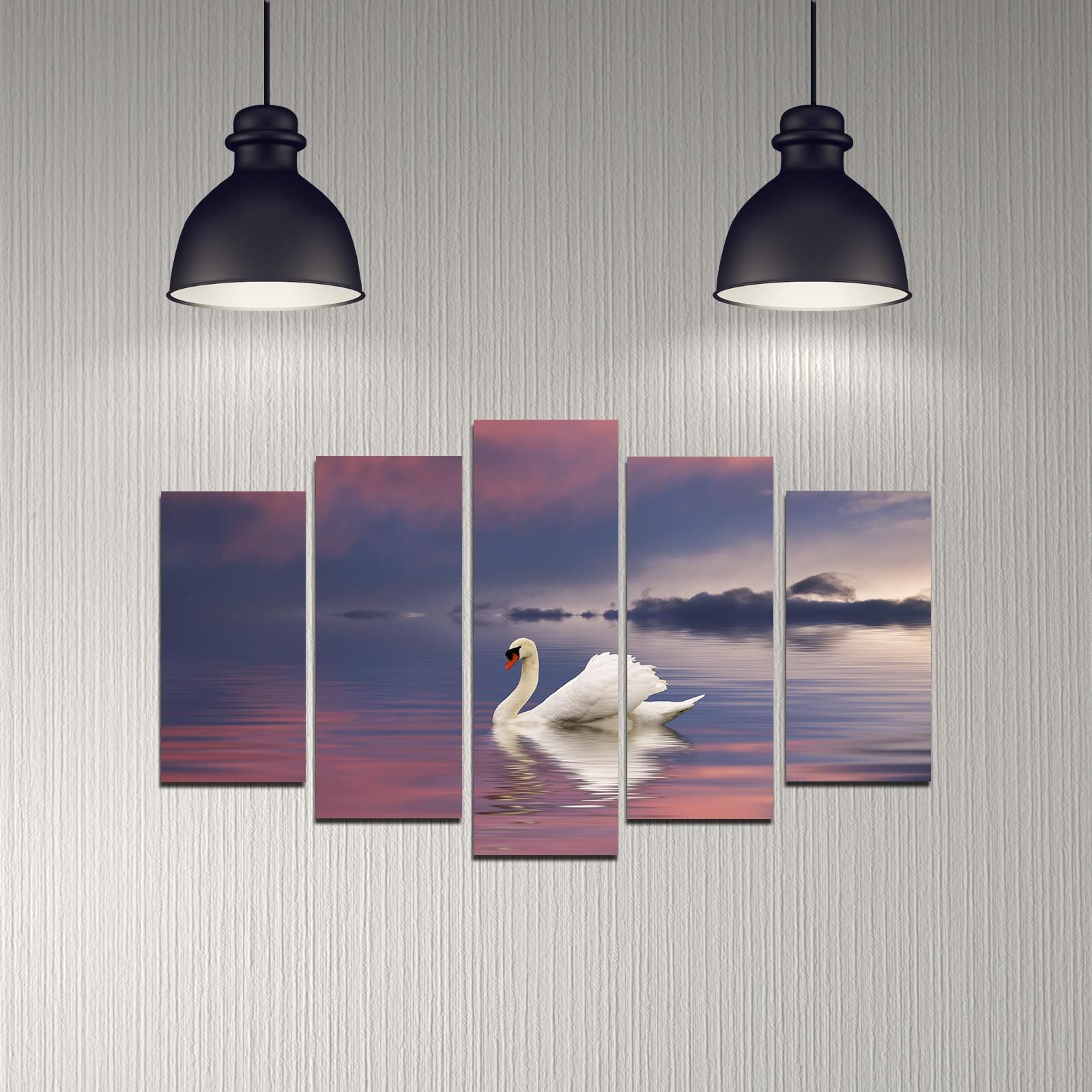 Koristeellinen MDF-maalaus 5-os 20x60 cm - Monivärinen - Sisustustuotteet - Taulu & taide - Canvas-taulu