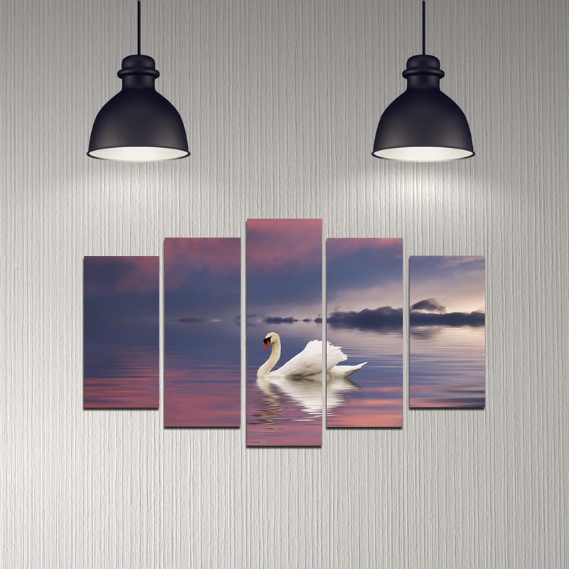 Koristeellinen MDF-maalaus 5-os 20x60 cm - Monivärinen - Sisustustuotteet - Taulu & taide - Canvas-taulu