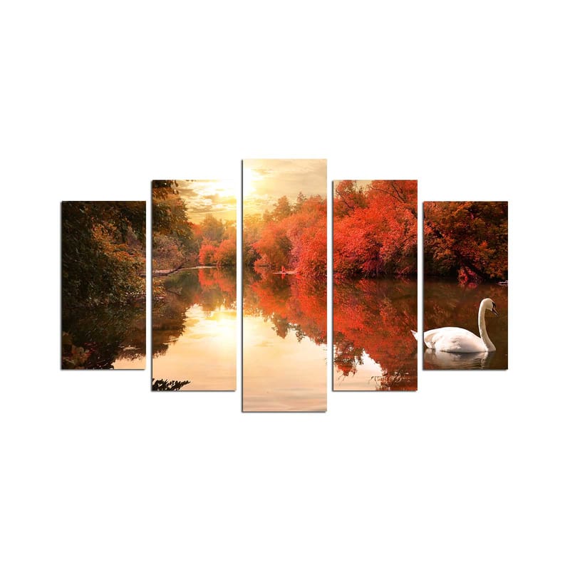 Koristeellinen MDF-maalaus 5-os 20x60 cm - Monivärinen - Sisustustuotteet - Taulu & taide - Canvas-taulu