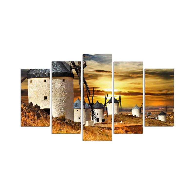 Koristeellinen MDF-maalaus 5-os 20x60 cm - Monivärinen - Sisustustuotteet - Taulu & taide - Canvas-taulu