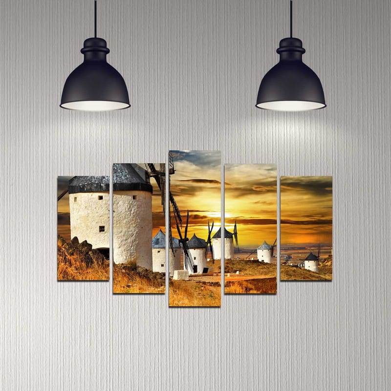 Koristeellinen MDF-maalaus 5-os 20x60 cm - Monivärinen - Sisustustuotteet - Taulu & taide - Canvas-taulu