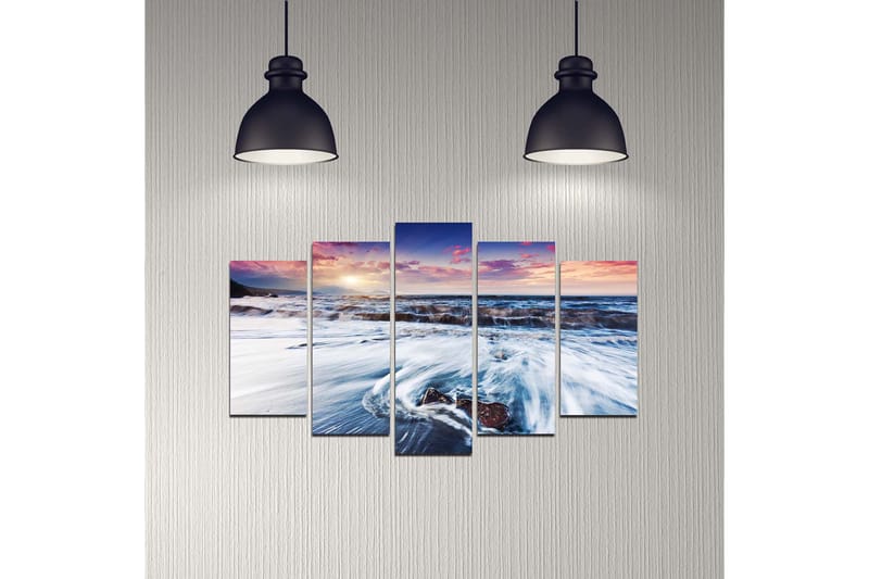 Koristeellinen MDF-maalaus 5-os 20x60 cm - Monivärinen - Sisustustuotteet - Taulu & taide - Canvas-taulu