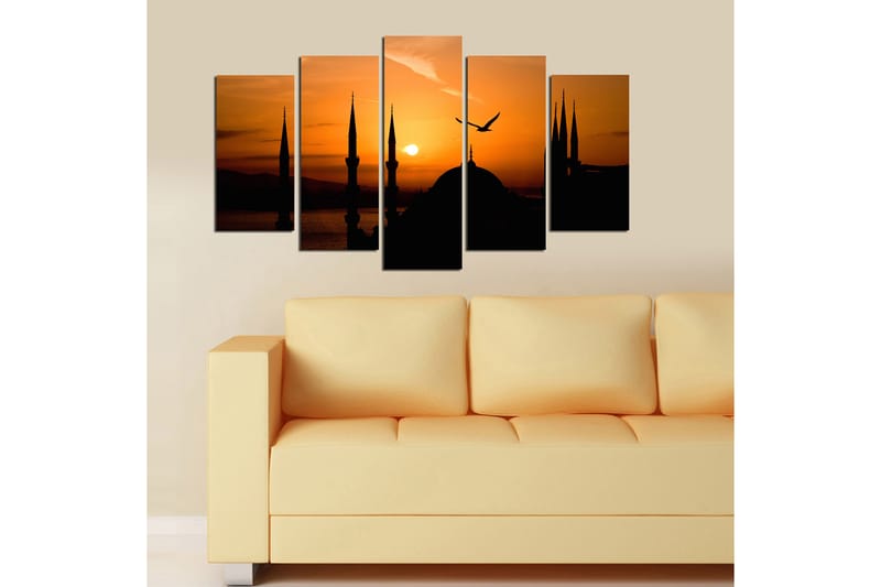 Koristeellinen MDF-maalaus 5-os 20x60 cm - Monivärinen - Sisustustuotteet - Taulu & taide - Canvas-taulu