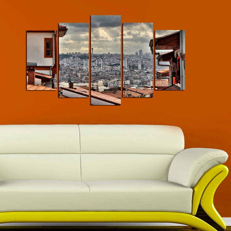 Koristeellinen MDF-maalaus 5-os 20x60 cm - Monivärinen - Sisustustuotteet - Taulu & taide - Canvas-taulu