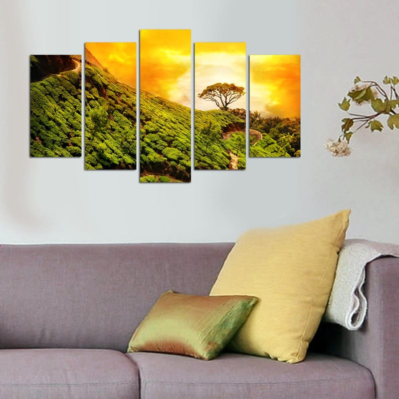 Koristeellinen MDF-maalaus 5-os 20x60 cm - Monivärinen - Sisustustuotteet - Taulu & taide - Canvas-taulu
