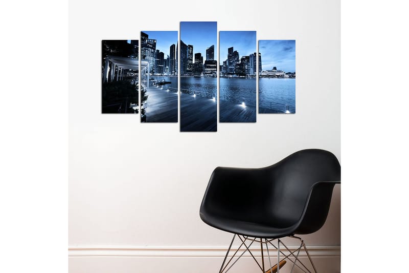 Koristeellinen MDF-maalaus 5-os 20x60 cm - Monivärinen - Sisustustuotteet - Taulu & taide - Canvas-taulu