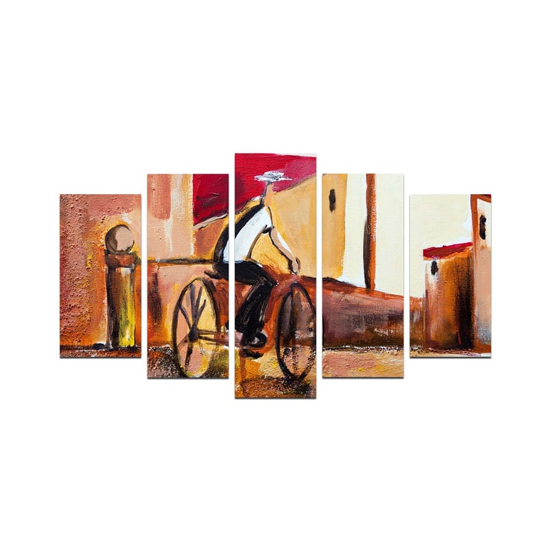Koristeellinen MDF-maalaus 5-os 20x60 cm - Monivärinen - Sisustustuotteet - Taulu & taide - Canvas-taulu