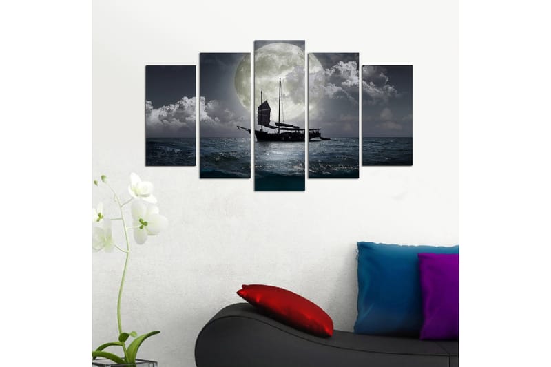Koristeellinen MDF-maalaus 5-os 20x60 cm - Monivärinen - Sisustustuotteet - Taulu & taide - Canvas-taulu