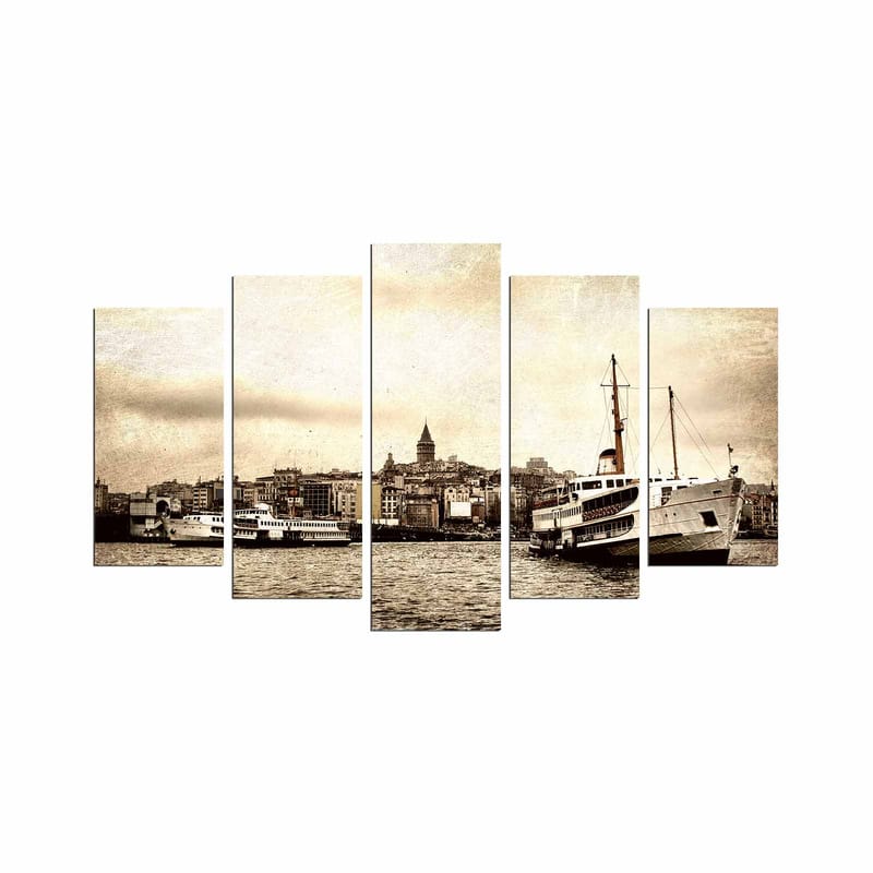 Koristeellinen MDF-maalaus 5-os 20x60 cm - Monivärinen - Sisustustuotteet - Taulu & taide - Canvas-taulu