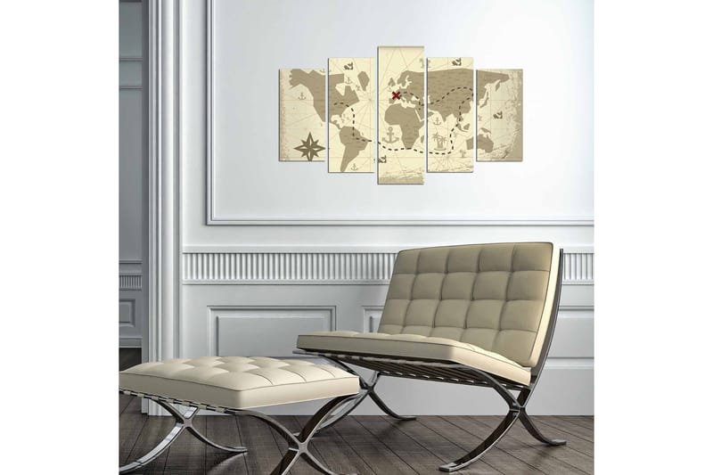 Koristeellinen MDF-maalaus 5-os 20x60 cm - Monivärinen - Sisustustuotteet - Taulu & taide - Canvas-taulu