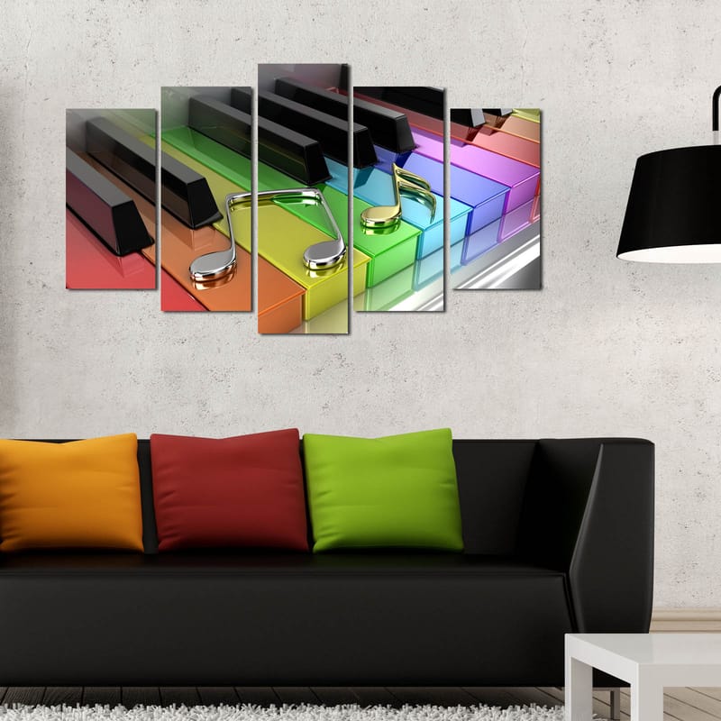 Koristeellinen MDF-maalaus 5-os 20x60 cm - Monivärinen - Sisustustuotteet - Taulu & taide - Canvas-taulu
