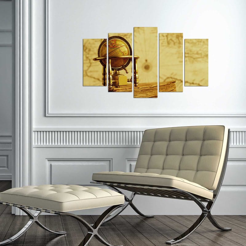 Koristeellinen MDF-maalaus 5-os 20x60 cm - Monivärinen - Sisustustuotteet - Taulu & taide - Canvas-taulu