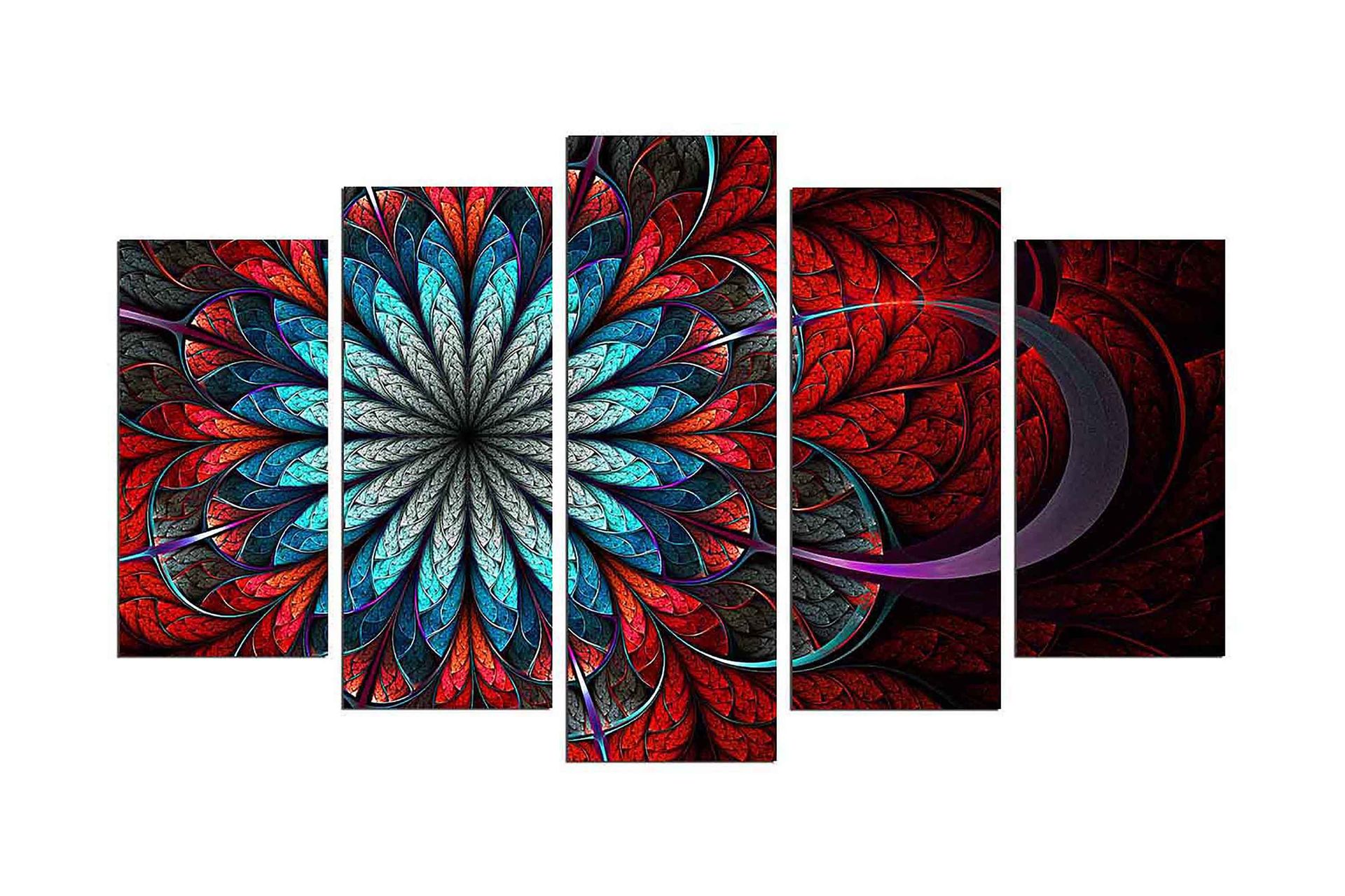 Koristeellinen MDF-maalaus 5-os 20x60 cm - Monivärinen - Sisustustuotteet - Taulu & taide - Canvas-taulu