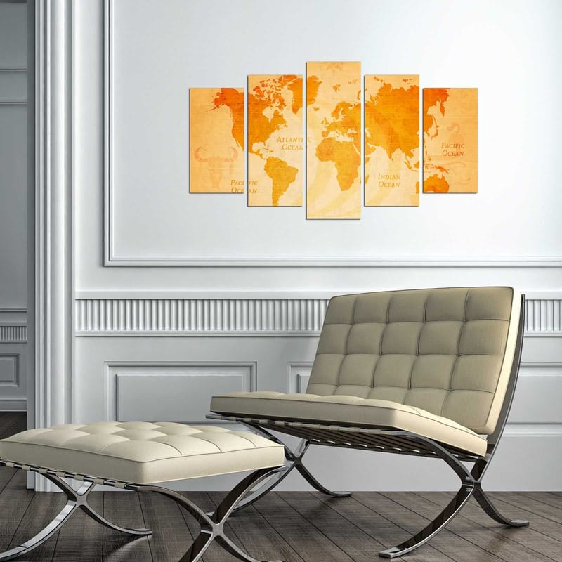Koristeellinen MDF-maalaus 5-os 20x60 cm - Monivärinen - Sisustustuotteet - Taulu & taide - Canvas-taulu