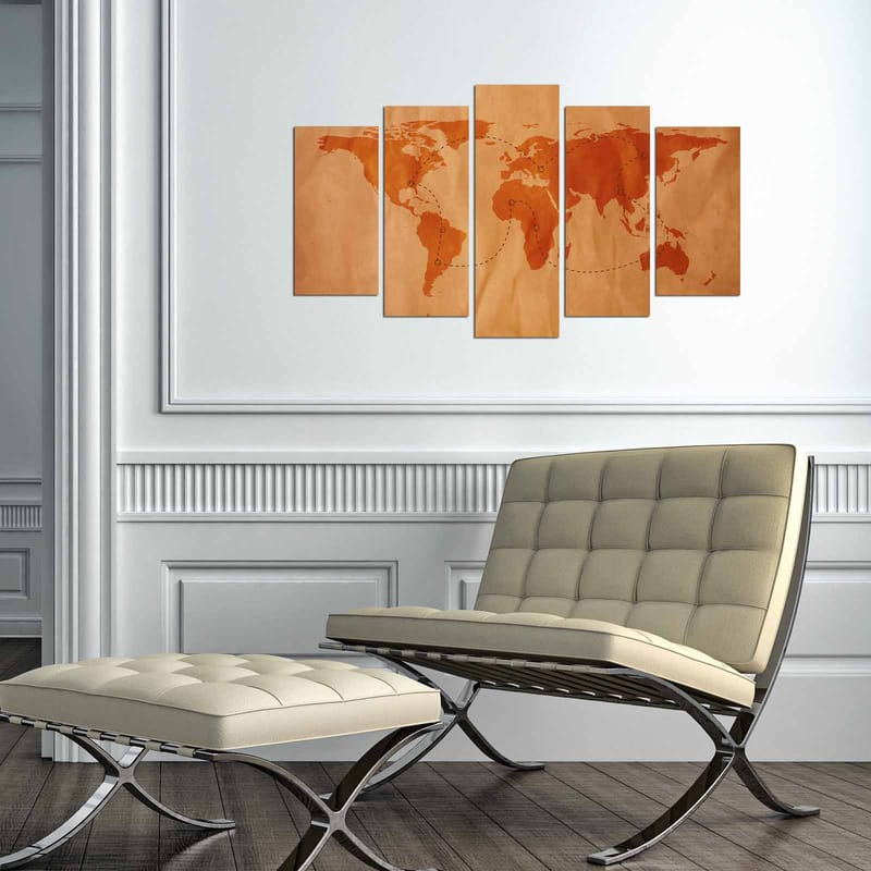 Koristeellinen MDF-maalaus 5-os 20x60 cm - Monivärinen - Sisustustuotteet - Taulu & taide - Canvas-taulu