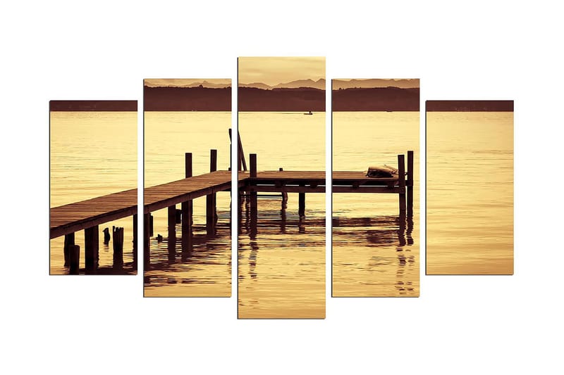 Koristeellinen MDF-maalaus 5-os 20x60 cm - Monivärinen - Sisustustuotteet - Taulu & taide - Canvas-taulu