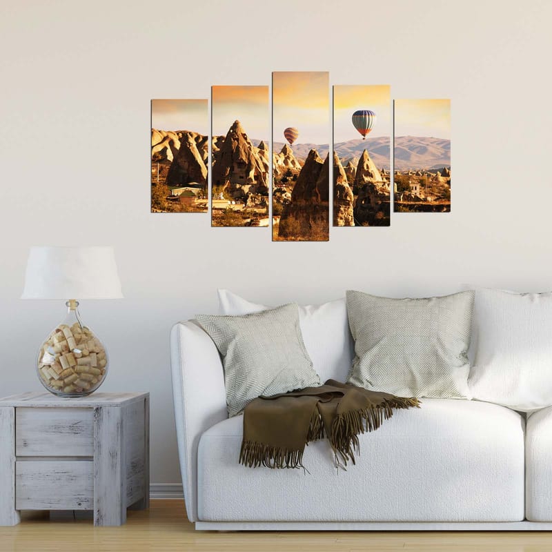 Koristeellinen MDF-maalaus 5-os 20x60 cm - Monivärinen - Sisustustuotteet - Taulu & taide - Canvas-taulu