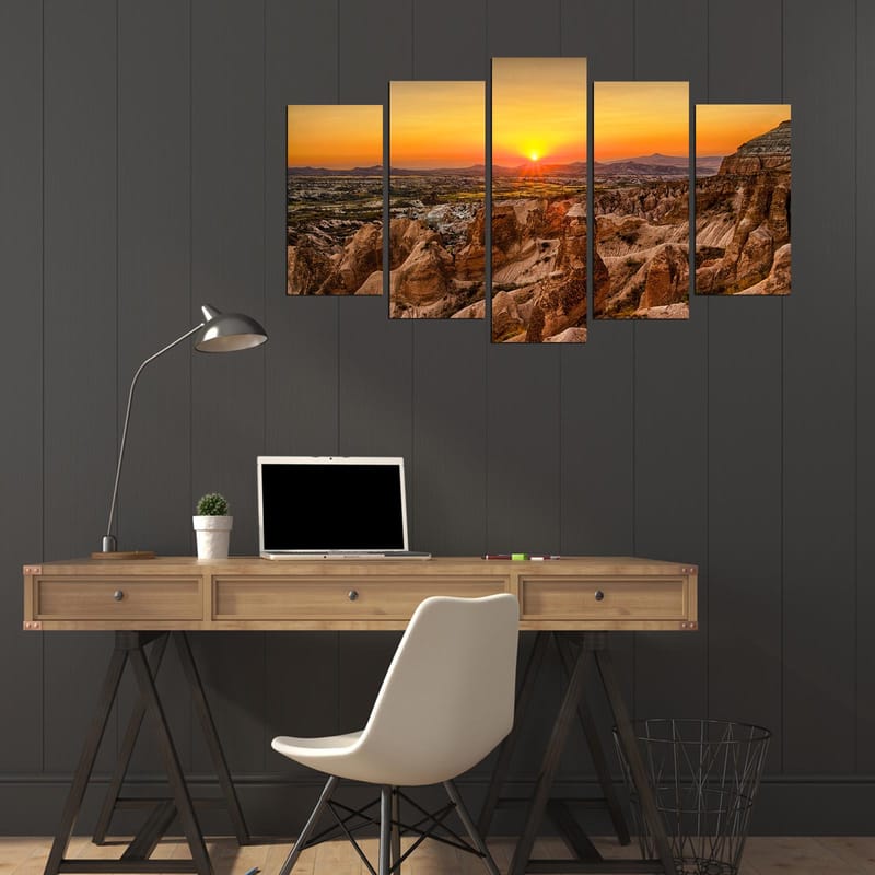 Koristeellinen MDF-maalaus 5-os 20x60 cm - Monivärinen - Sisustustuotteet - Taulu & taide - Canvas-taulu