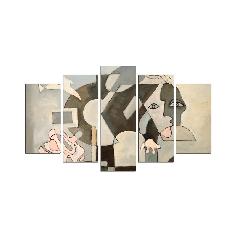 Koristeellinen MDF-maalaus 5-os 20x60 cm - Monivärinen - Sisustustuotteet - Taulu & taide - Canvas-taulu