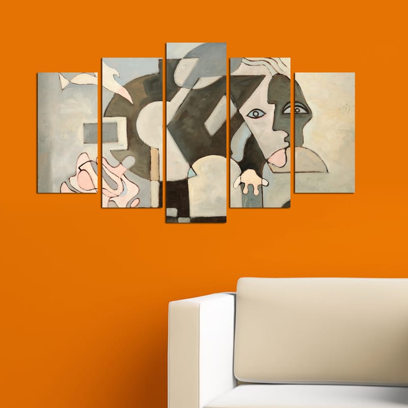 Koristeellinen MDF-maalaus 5-os 20x60 cm - Monivärinen - Sisustustuotteet - Taulu & taide - Canvas-taulu