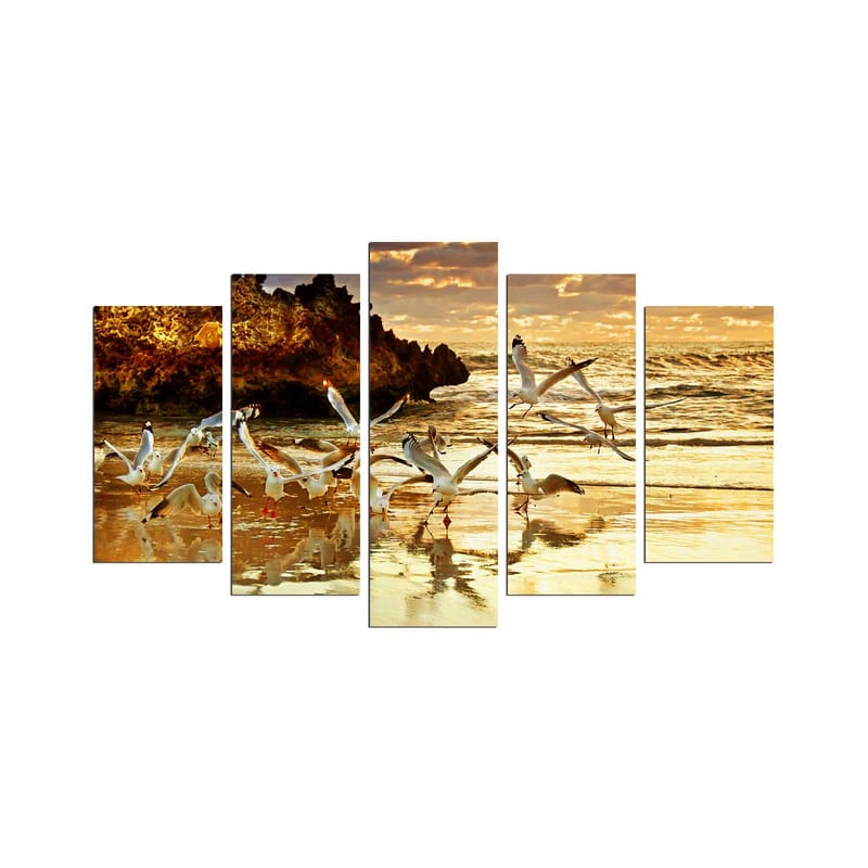 Koristeellinen MDF-maalaus 5-os 20x60 cm - Monivärinen - Sisustustuotteet - Taulu & taide - Canvas-taulu