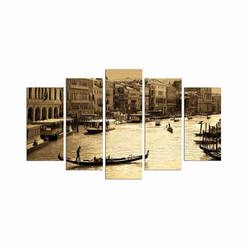 Koristeellinen MDF-maalaus 5-os 20x60 cm - Monivärinen - Sisustustuotteet - Taulu & taide - Canvas-taulu