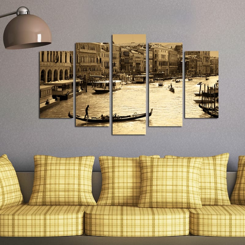Koristeellinen MDF-maalaus 5-os 20x60 cm - Monivärinen - Sisustustuotteet - Taulu & taide - Canvas-taulu