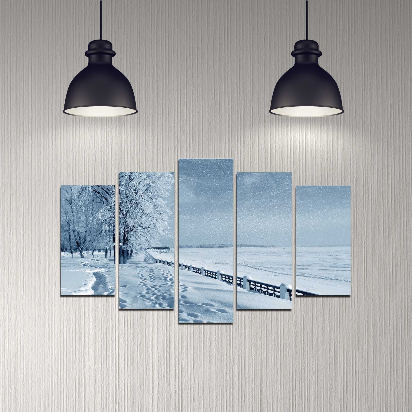 Koristeellinen MDF-maalaus 5-os 20x60 cm - Monivärinen - Sisustustuotteet - Taulu & taide - Canvas-taulu