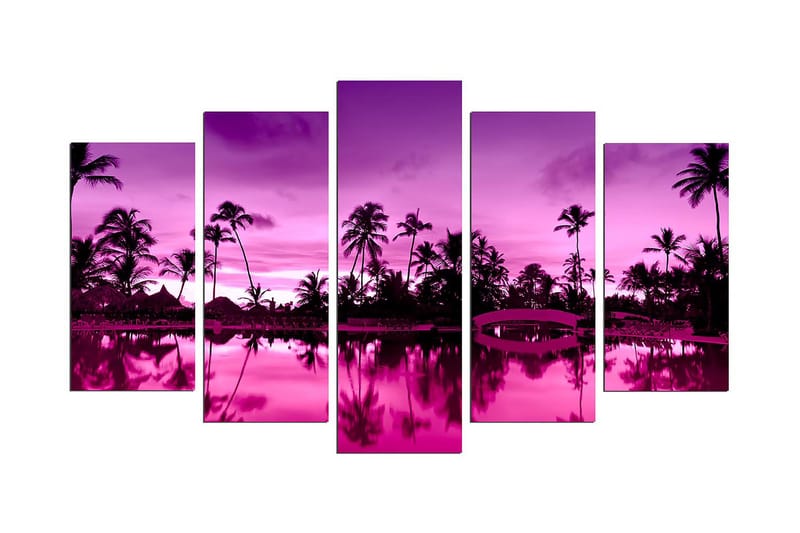 Koristeellinen MDF-maalaus 5-os 20x60 cm, Monivärinen